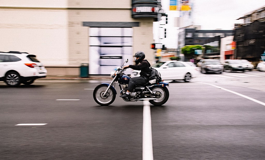 man on motorcycle