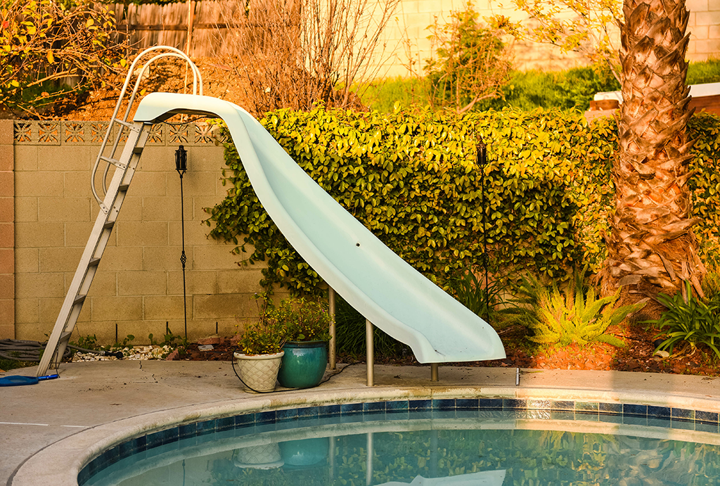 pool with slide in california - how to get homeowners insurance